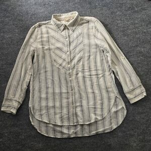 Anthropologie LILKA Windrift Stripe Button Down Shirt Top Cotton‎ X-Small